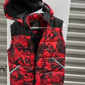 Red Camo Kids Puffer Vest